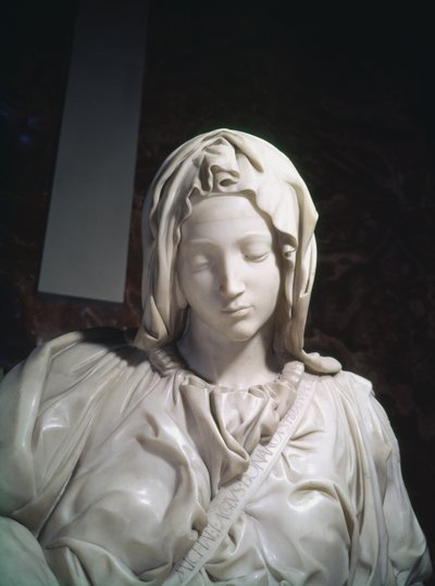 Detail der Pietà, 1498-99 von Michelangelo Buonarroti